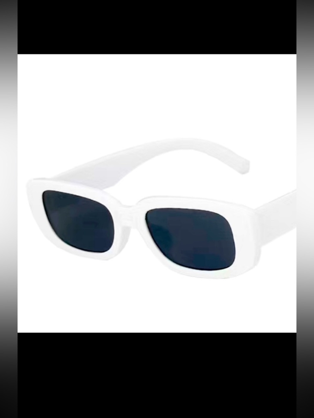 🆕NIP: Retro White Frame with Black Lens Sunglasses